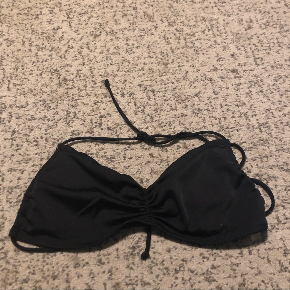 Victoria’s Secret Black Padded Bikini Top Size Large